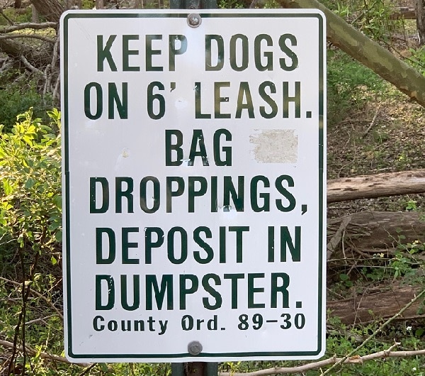 Dogs must be kept on leashes at Ramapo Reservation 