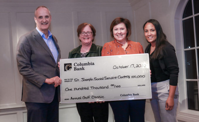 Columbia Bank’s Thirty-Fourth Annual Golf Classic Provides $100,000 of Support to St. Joseph Social Service Center