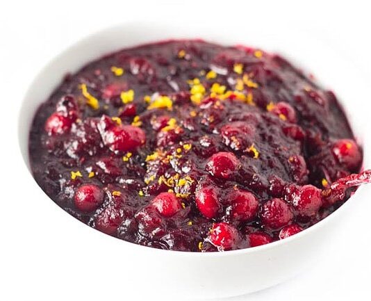 You can't have Thanksgiving without cranberry sauce! My version uses orange juice and zest for a tangy twist. Enjoy!
