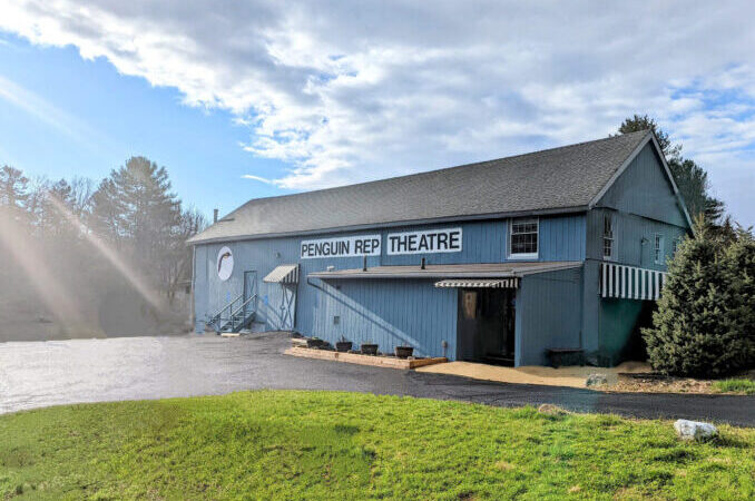 Penguin Rep Theatre’s blue-clapboard barn in Stony Point—just 15 minutes from Bergen County—sets the scene for the 2025 world-premiere season.