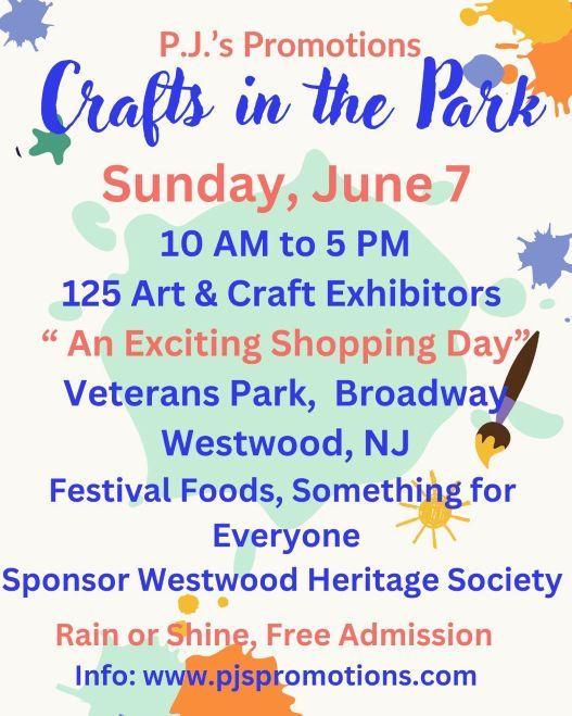 Crafts in the Park in Westwood. Find details on mybergen.com.