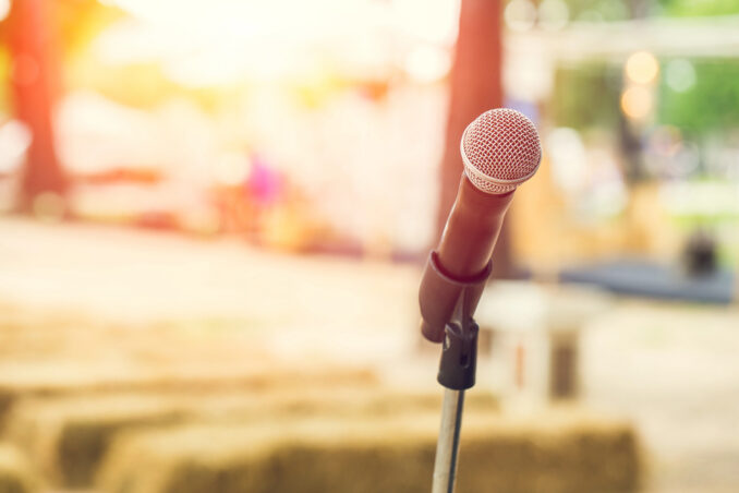 Free Karaoke in the Park in Westwood.