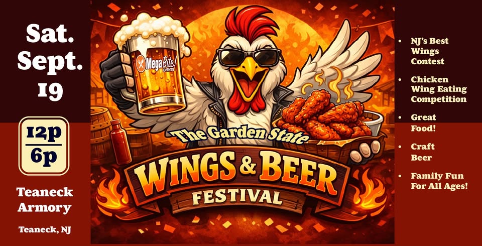 Garden State Wings & Beer Festival in Teaneck. Get details on mybergen.com Events Calendar.