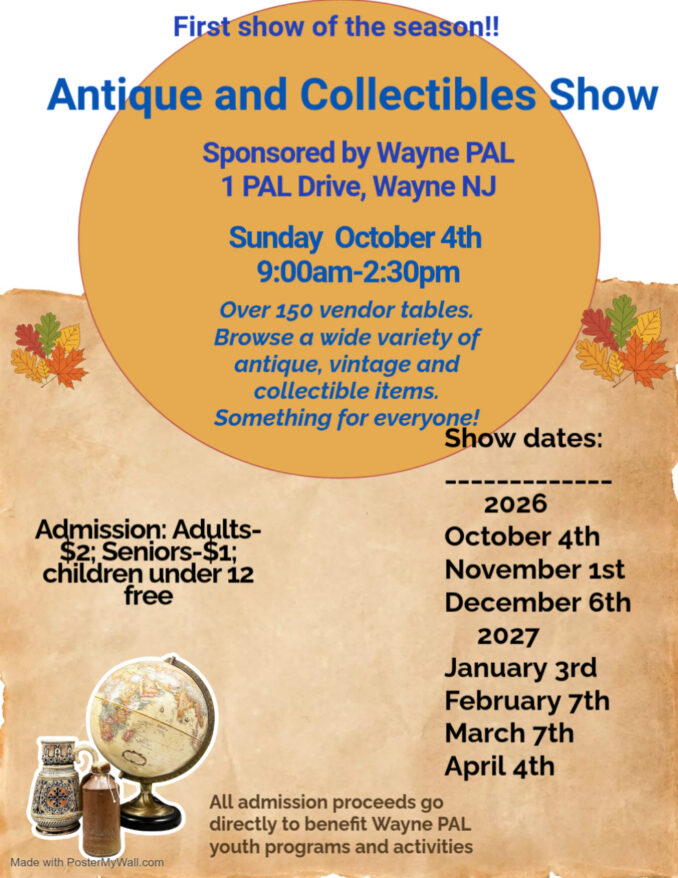 Wayne PAL Antique and Collectibles Show.